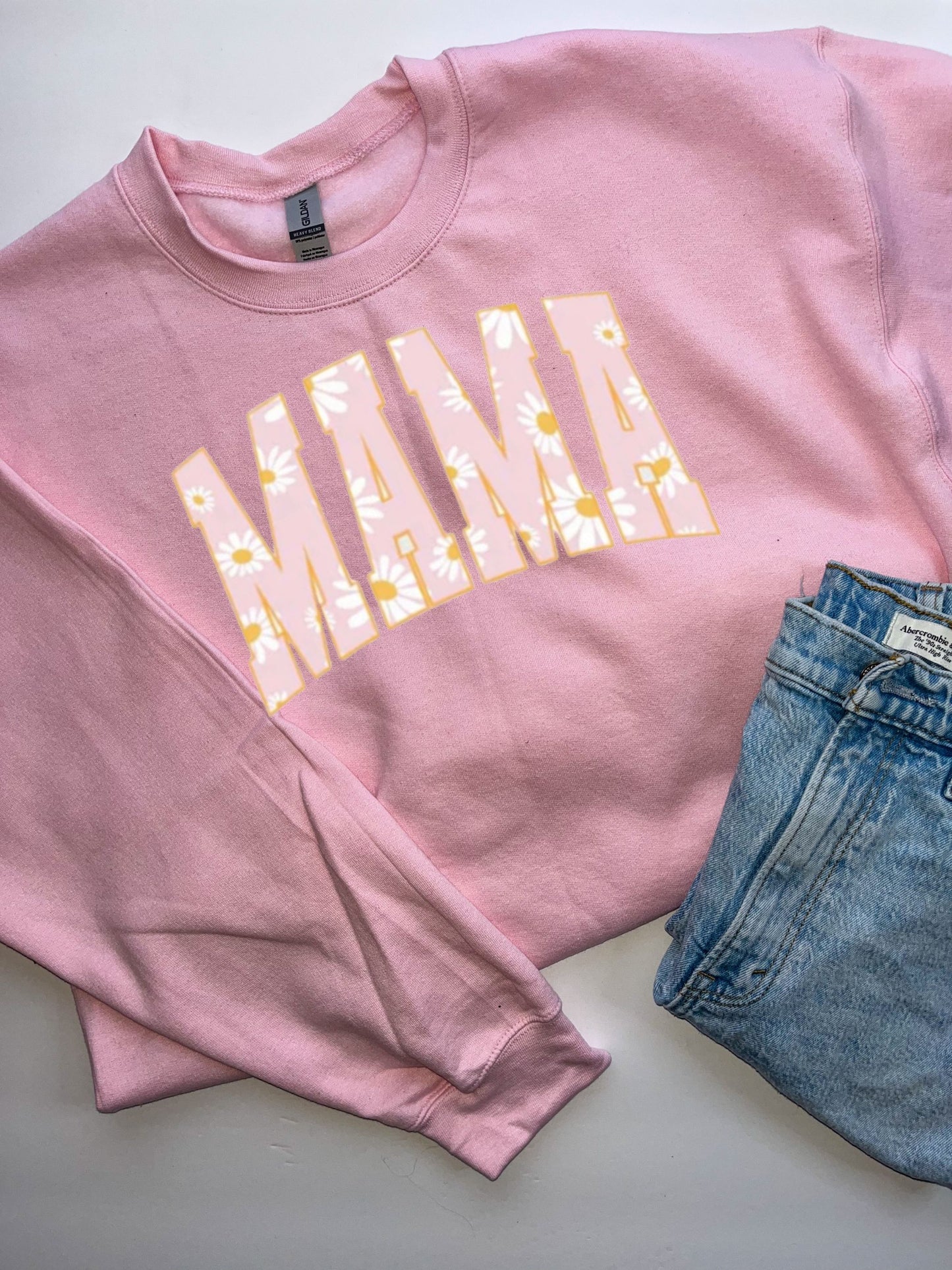 Pink Daisy Mama Crewneck