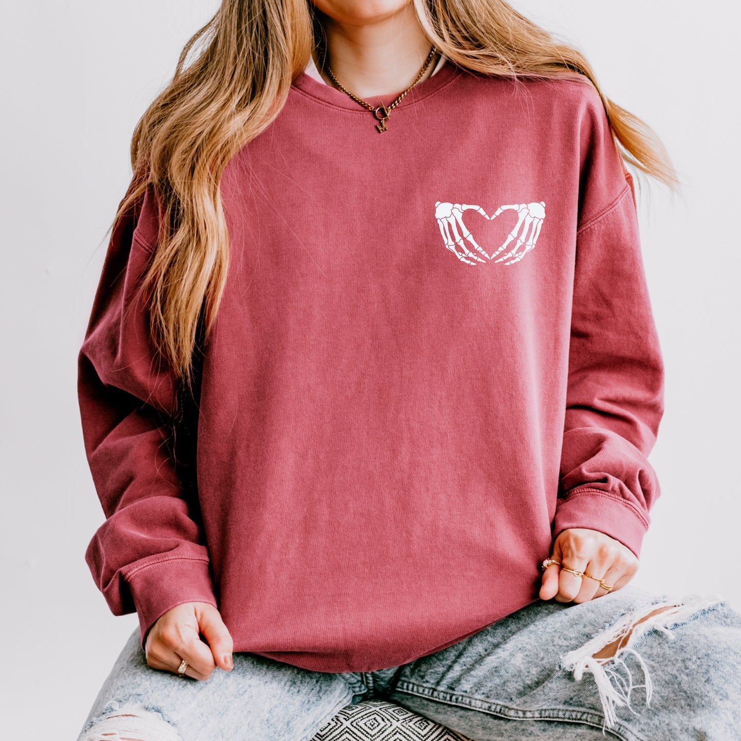 Skelly Heart Crewneck