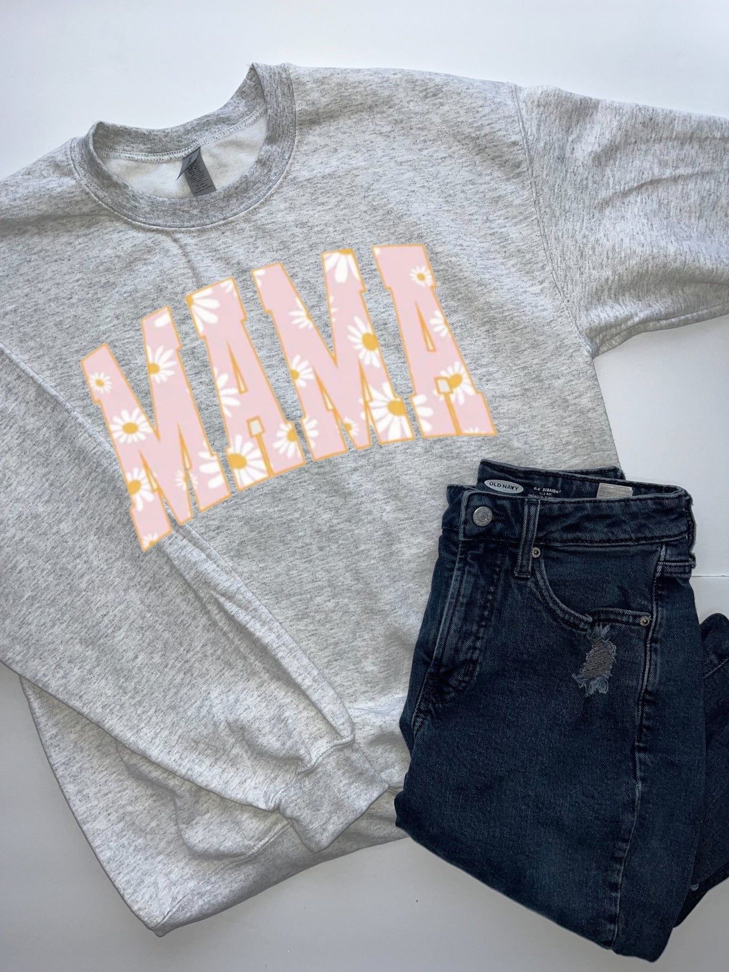 Pink Daisy Mama Crewneck