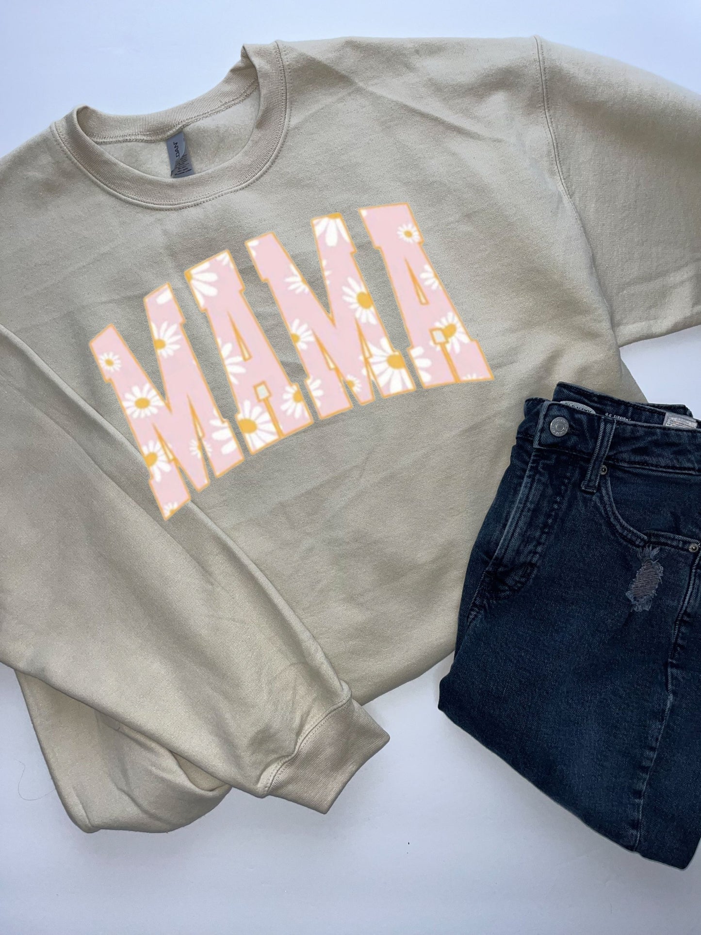 Pink Daisy Mama Crewneck