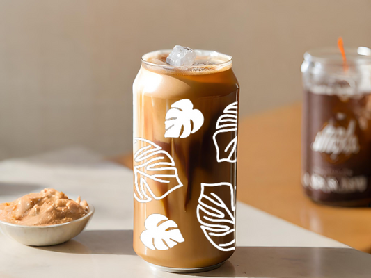 Tropical Sips: 16oz Glass Cup - Explore Monstera Oasis