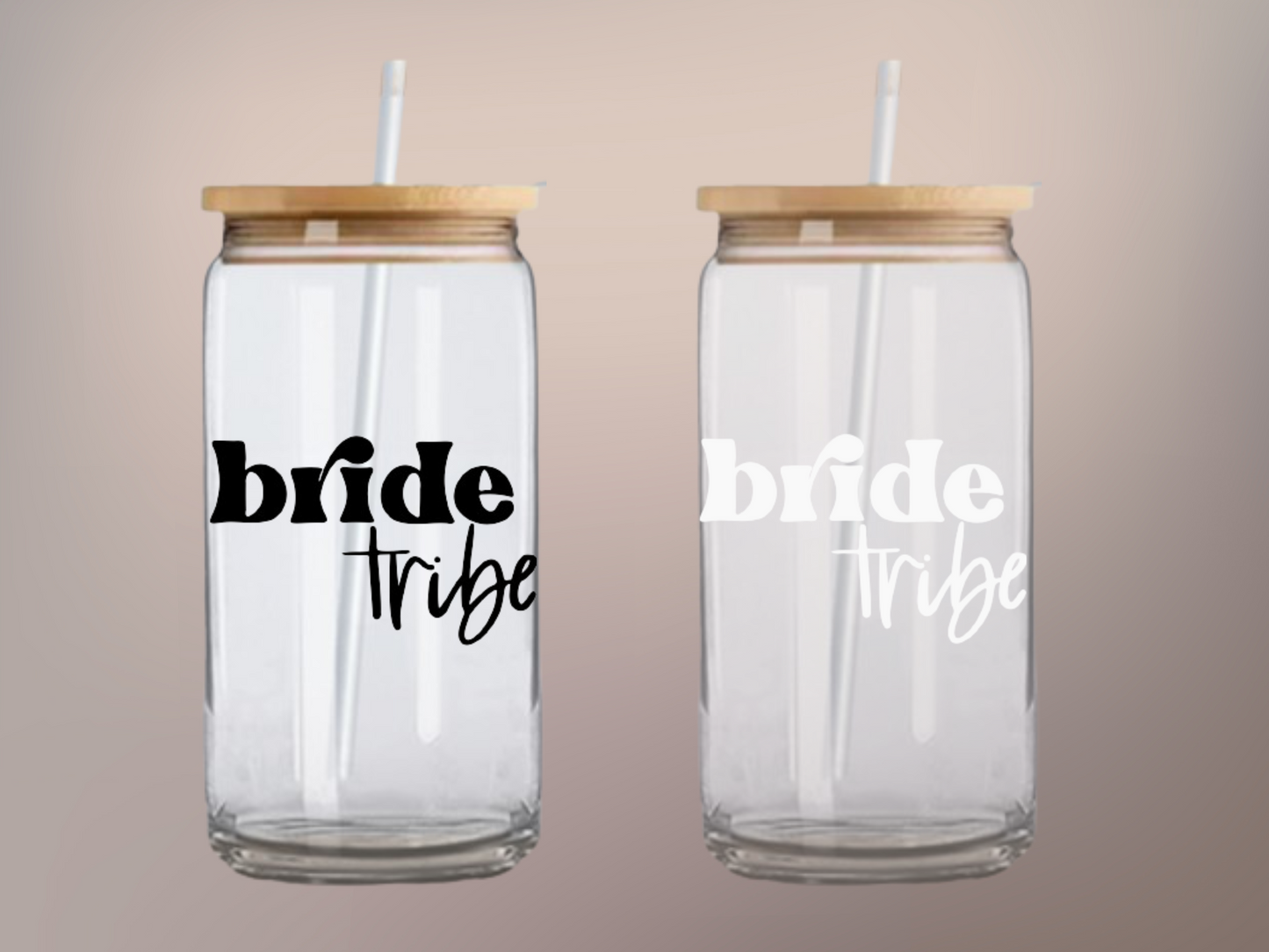 Bride Tribe Sips: 16oz Glass Cup - Ideal Wedding Surprise