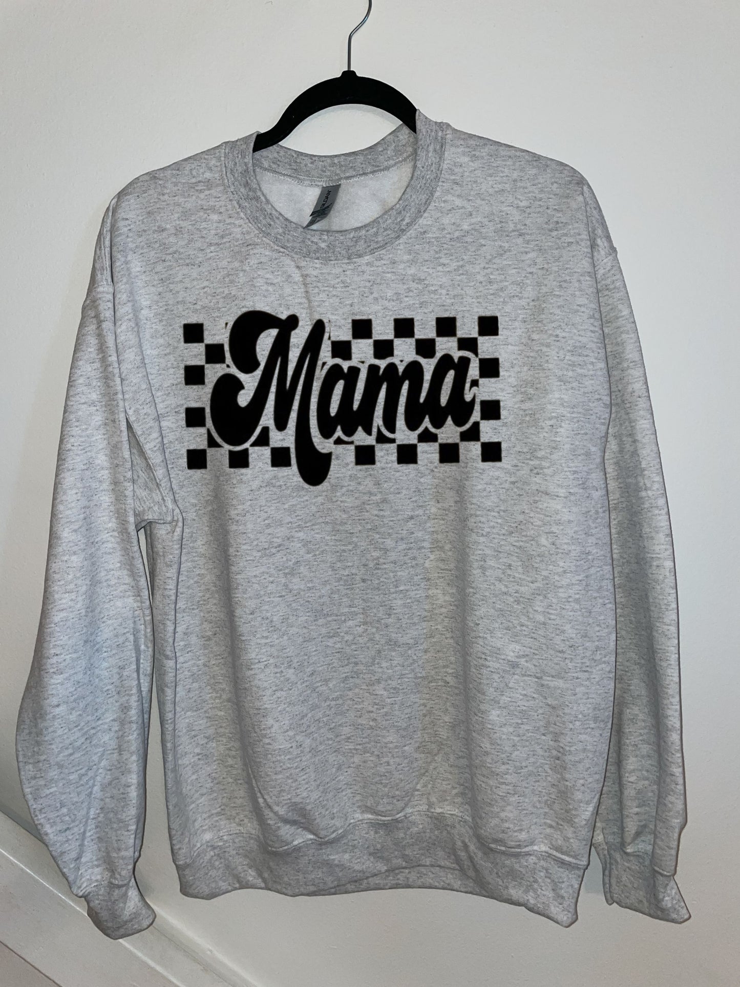 Checkered Mama Crewneck