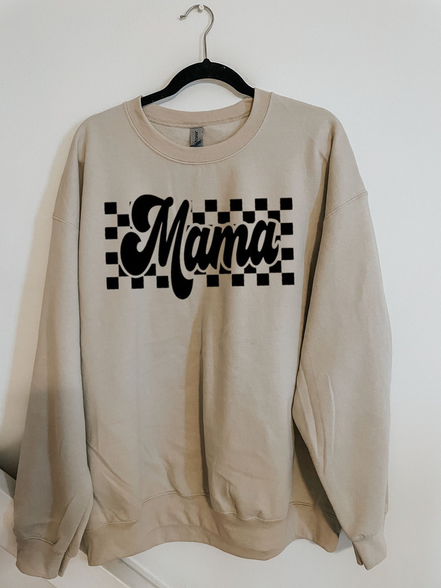 Checkered Mama Crewneck