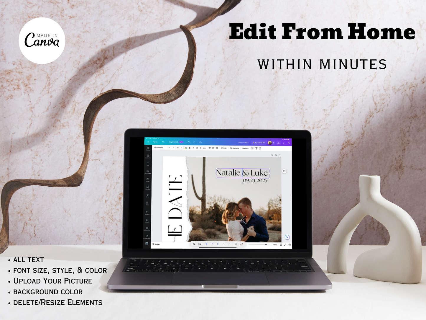 Time for Love - Save the Date Digital Template